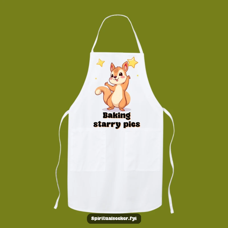 Funny Squirrel Star Apron: Cook with Dreams, Fun Funny Gift for Bakers