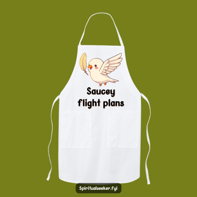 Funny Bird Soaring Feather Apron: Cook with Joy and Hilarious Grace