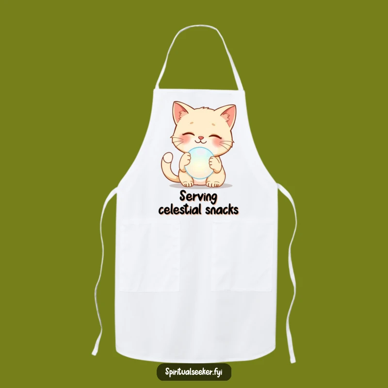 Funny Cat Patting Orb Apron: Cooking Up Laughs with This Hilarious Kitchen Gift