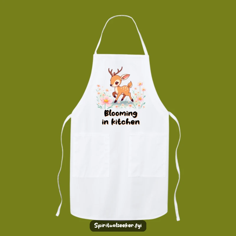 Funny Prancing Deer Apron: Playful Character for Kitchen Adventures