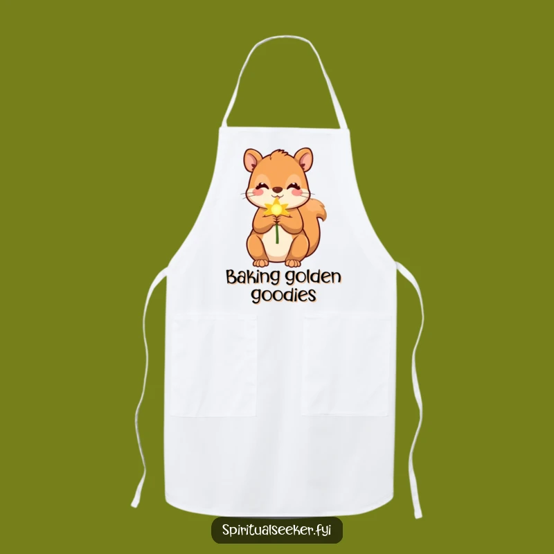 Funny Squirrel Golden Ray Apron: Cook with Joy and Hilarious Cheer