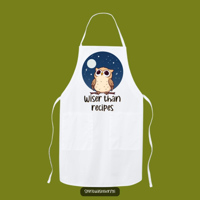 Funny Calm Owl Apron: Cook Under the Stars, The Perfect Funny Gift