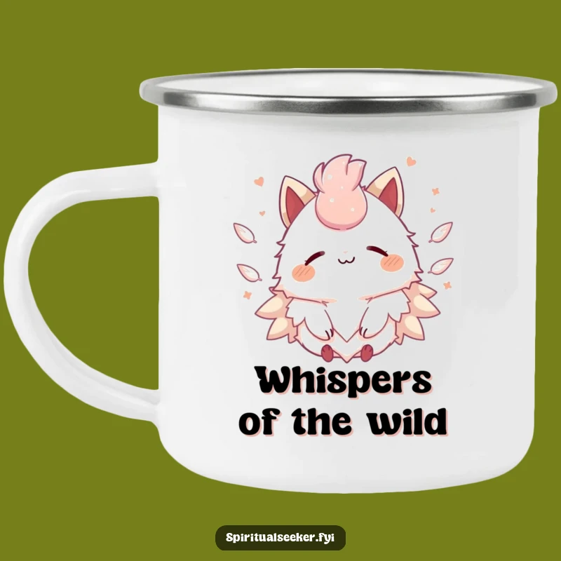 Funny Kawaii Peace Camping Mug: Sturdy Feather Calm, Ideal Funny Gift for Outdoors