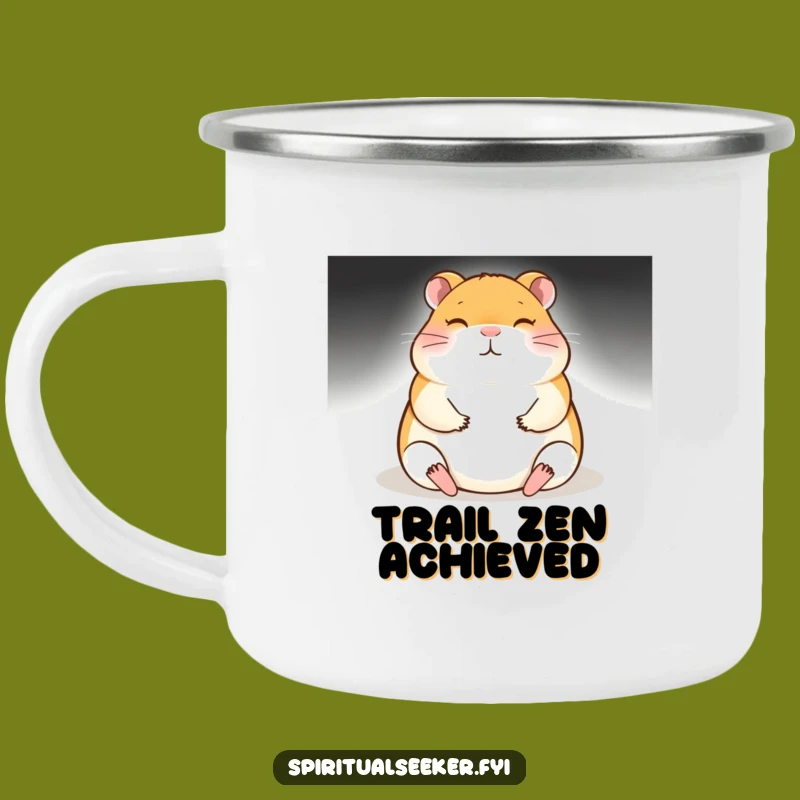 Funny Meditating Hamster Camping Mug: Glow on the Go, Perfect Funny Gift!