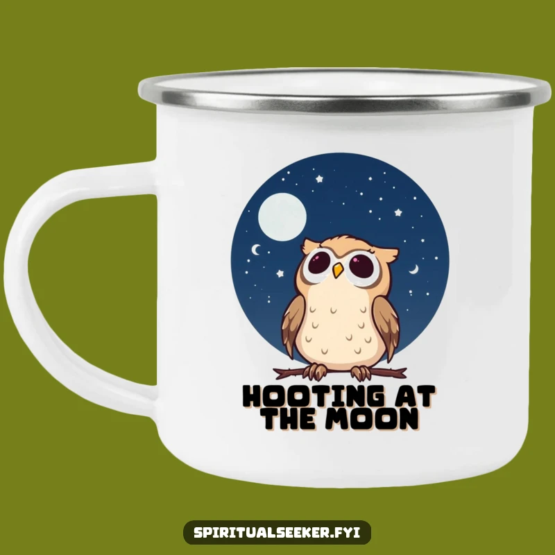 Funny Calm Owl Camping Mug: Stargazing Serenity on the Trail, Perfect Funny Gift