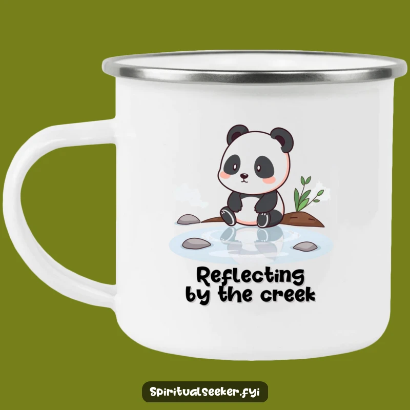 Funny Panda Zen Camping Mug: Contemplate Nature with Every Sip