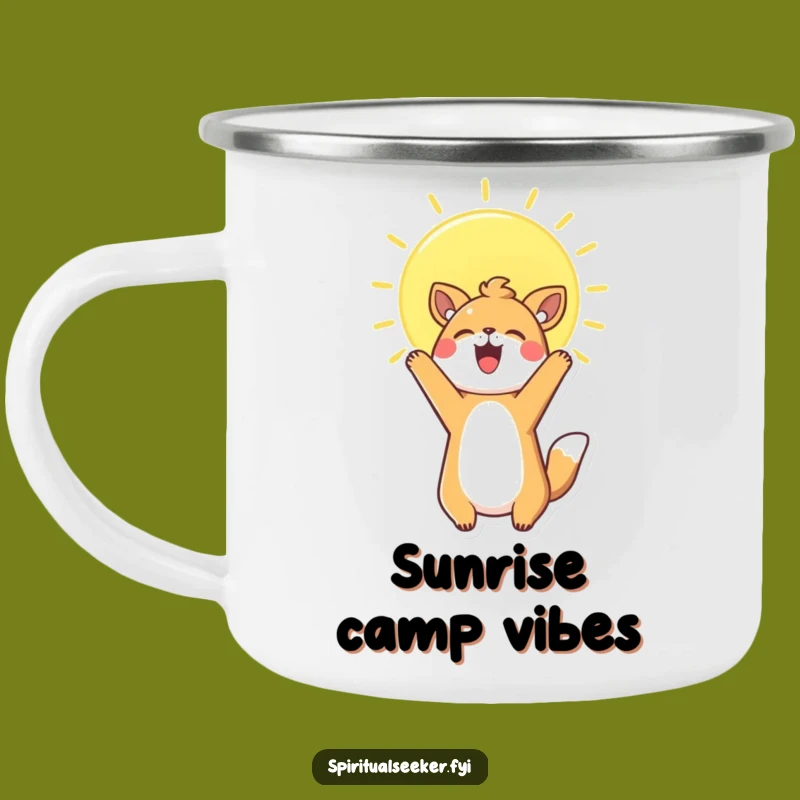 Funny Kawaii Animal Camping Mug: Outdoor Sun Vibes, Great Funny Gift