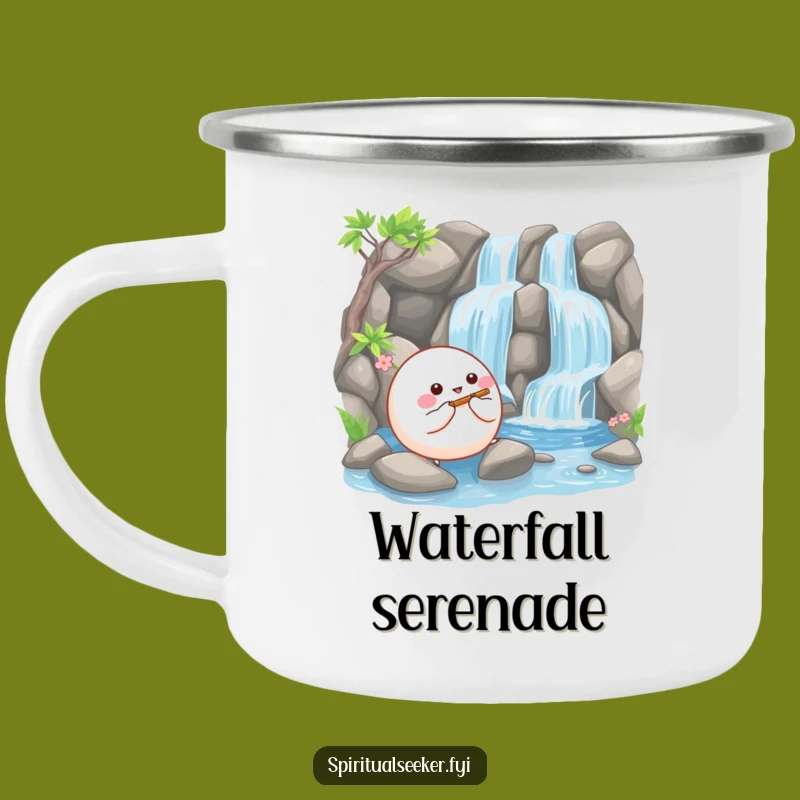 Funny Bouncy Ball Camping Mug - Serene Tunes & Adventure Gift