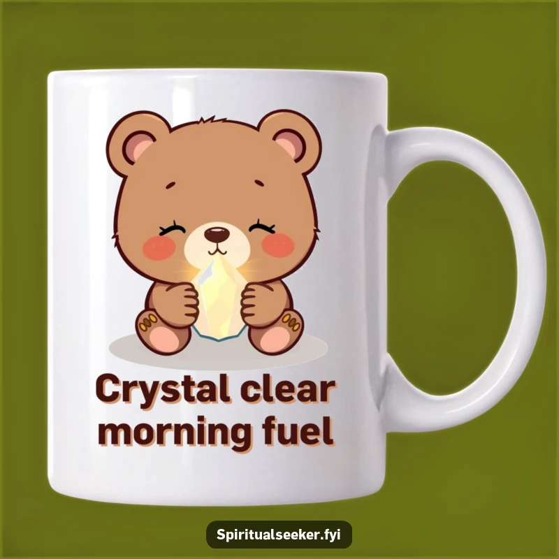 Funny Bear Cub Crystal Mug: Adorable and Hilarious Gift for Crystal Lovers