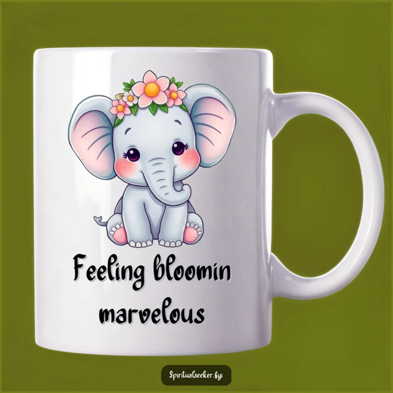 Funny Elephant Flower Crown Mug: A Whimsical Gift for Animal Lovers