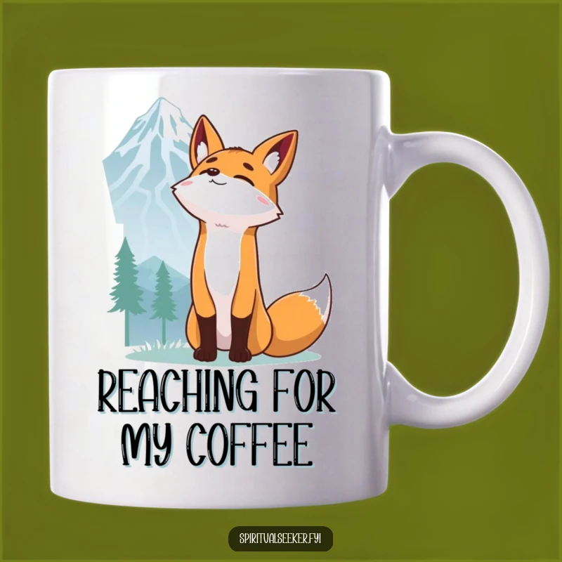 Funny Fox Mountain Peak Mug: Determined Fox Goals, Perfect Funny Gift