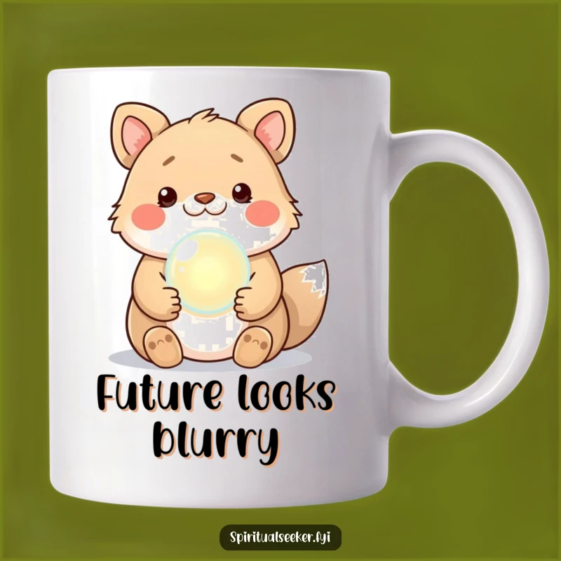 Funny Kawaii Fortune Teller Animal Mug - A Hilarious Crystal Ball Gift!