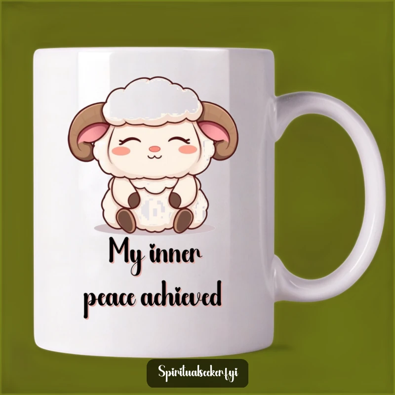 Funny Meditating Sheep Mug: A Serene Smile for Your Morning Coffee, Perfect Funny Gift