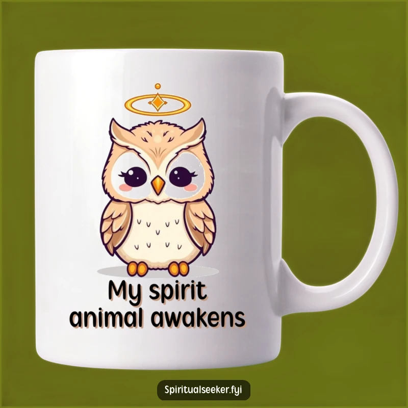 Funny Wise Owl Meditation Mug: Serene Buddha Bird, Perfect Zen Gift