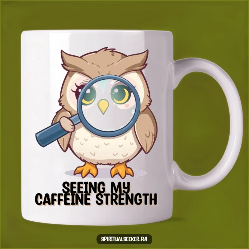 Funny Owl Aura Mug: Curious Investigator Gift for the Insightful