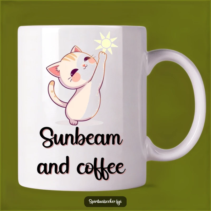 Funny Stretching Cat Mug: Serene Character Gift for Relaxed Mornings