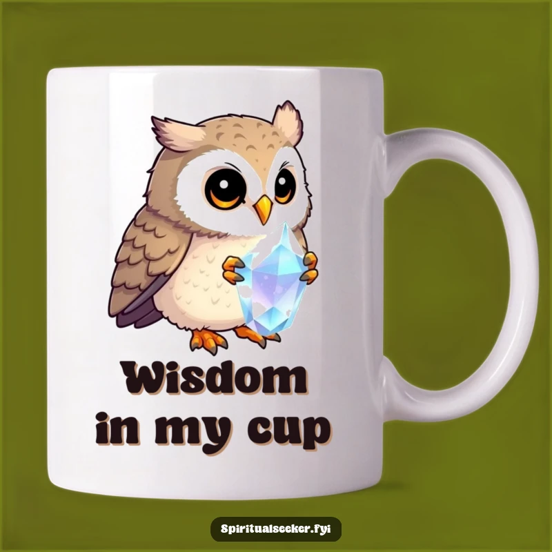 Funny Curious Owl Crystal Mug: Wise Whimsy, Perfect Funny Gift!