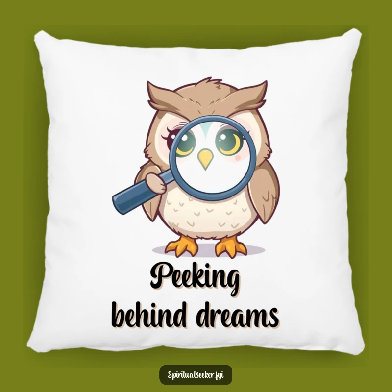 Cozy Funny Owl Aura Pillow: Rest Your Head on Mystic Mysteries
