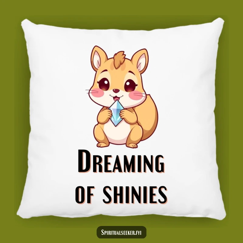 Funny Squirrel Crystal Pillow: Cozy Comfort with a Sparkling Touch