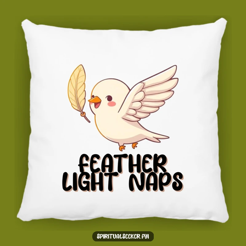 Funny Bird Soaring Feather Pillow: Cozy Comfort with Hilarious, Uplifting Style