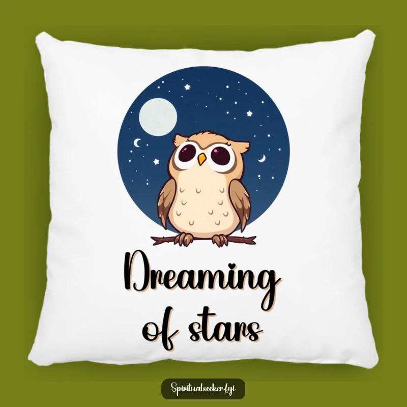 Funny Calm Owl Pillow: Cozy Stargazing Comfort, A Delightful Funny Gift