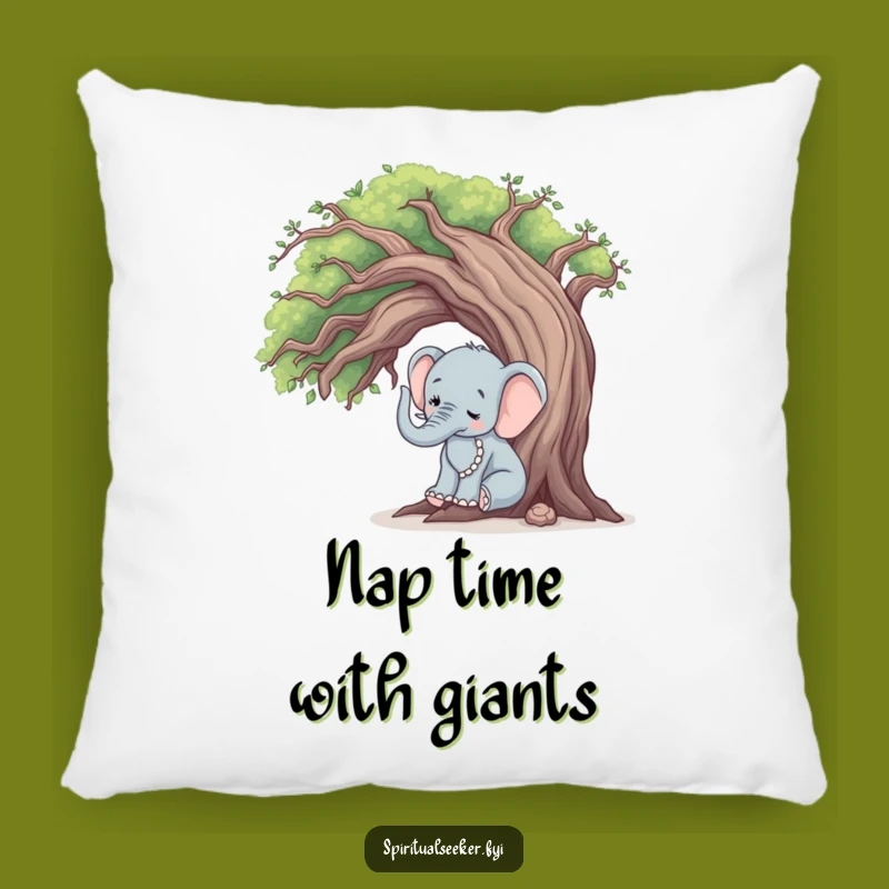 Funny Elephant Tree Hugger Pillow: Cozy Comfort with Peaceful Charm Gift