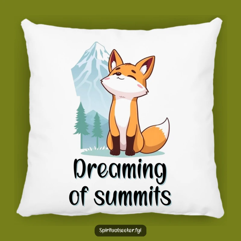 Funny Fox Mountain Peak Pillow: Soft Fox Cushion, Perfect Funny Gift