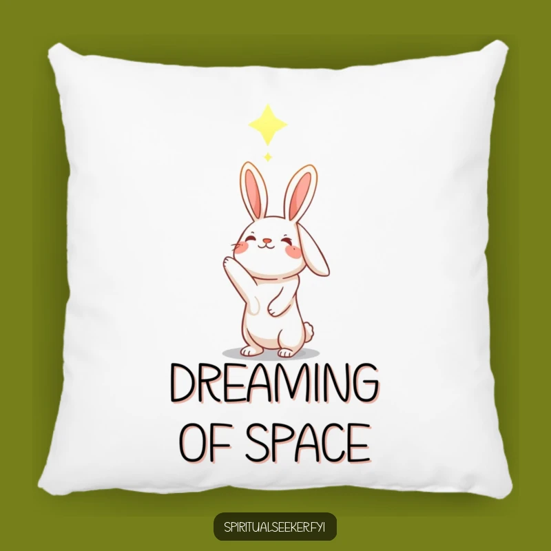 Funny Hopeful Rabbit Pillow: Glowing Constellation Dreamy Comfort Gift