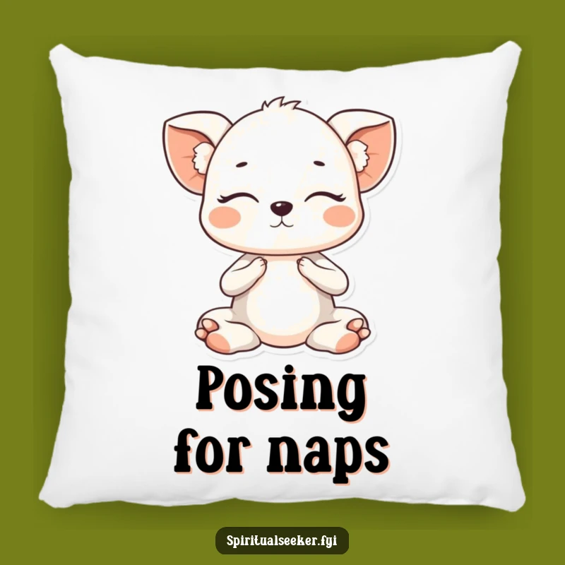 Comfy Funny Kawaii Animal Pillow - Soft Yoga Pose Cushion for Relaxation