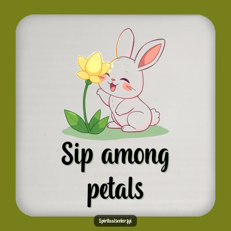 Funny Joyful Rabbit Coaster: Protect Surfaces with Joy, Great Funny Gift!