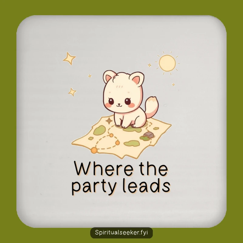 Funny Kawaii Explorer Coasters: Set of Map Protectors, Perfect Funny Gift