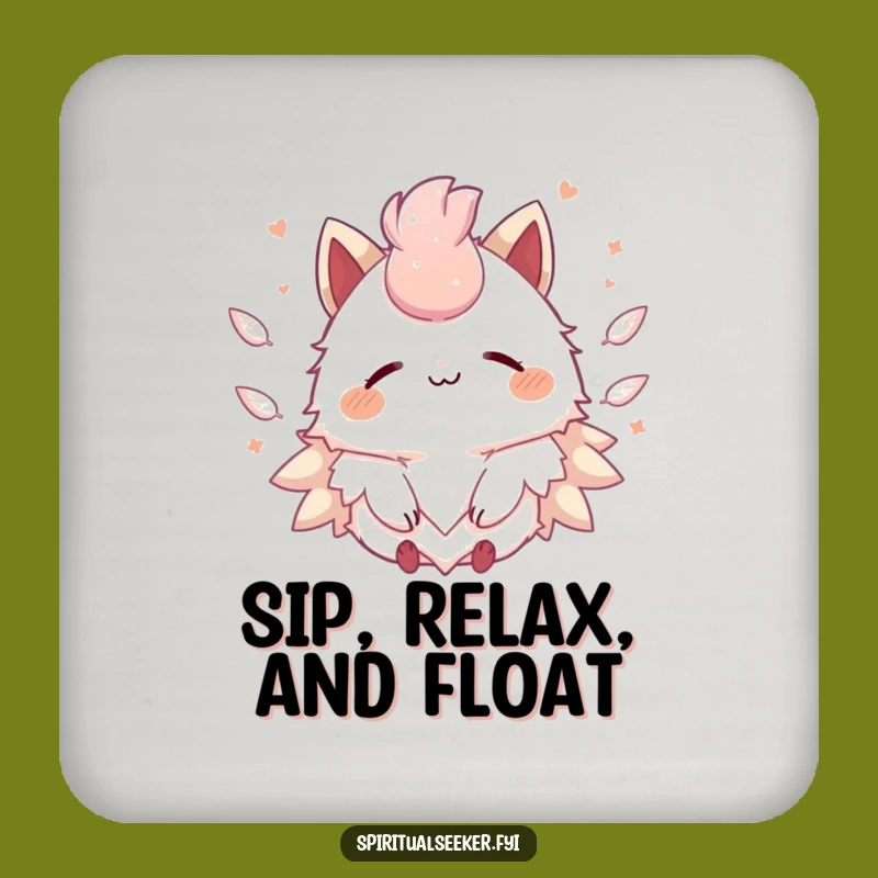 Funny Kawaii Peace Coasters: Set of Feather Protectors, Perfect Funny Gift