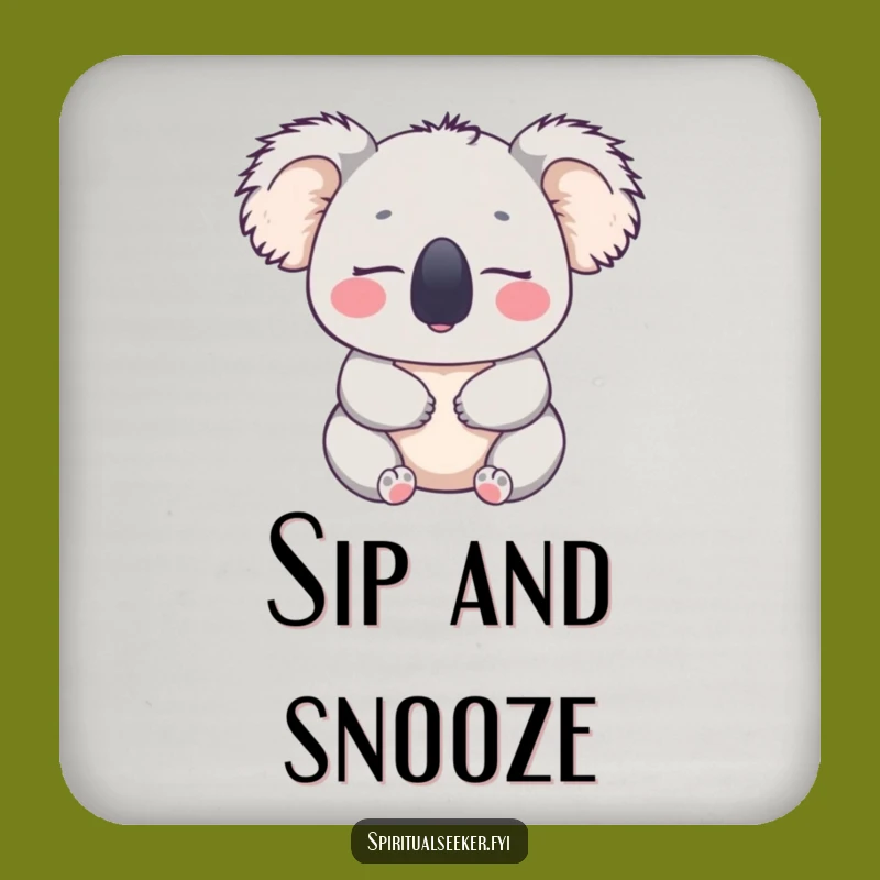 Funny Koala Contentment Coaster: Protect Surfaces with Peace