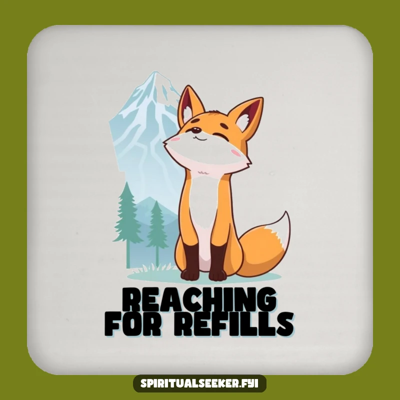 Funny Fox Mountain Peak Coaster: Table Protection, Perfect Funny Gift