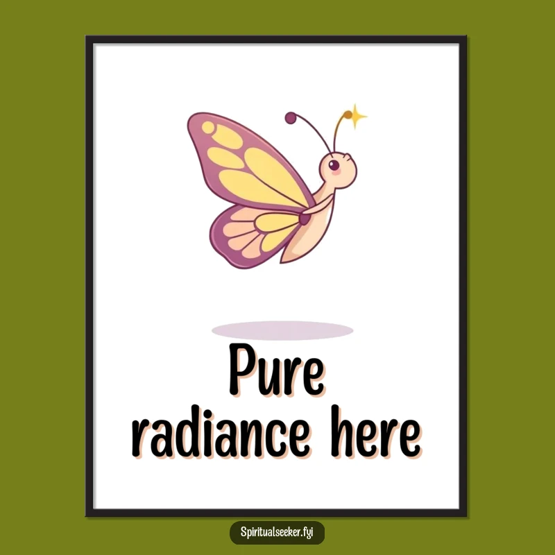 Funny Poster: Dancing Butterfly in Light, a Whimsical Art Funny Gift