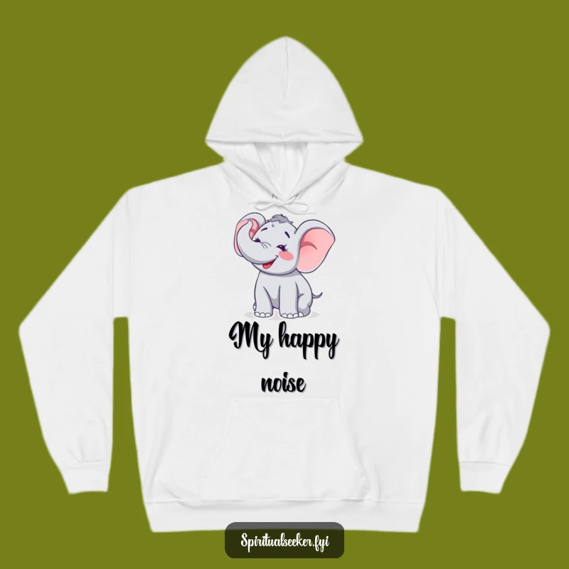 Cozy Funny Elephant Hoodie: Embrace Joyful Trumpets and Warm Humor.