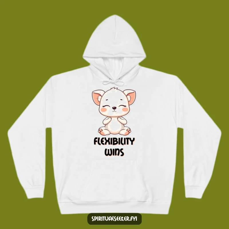 Cozy Funny Kawaii Animal Hoodie - Warm Yoga Pose Gift for Relaxing