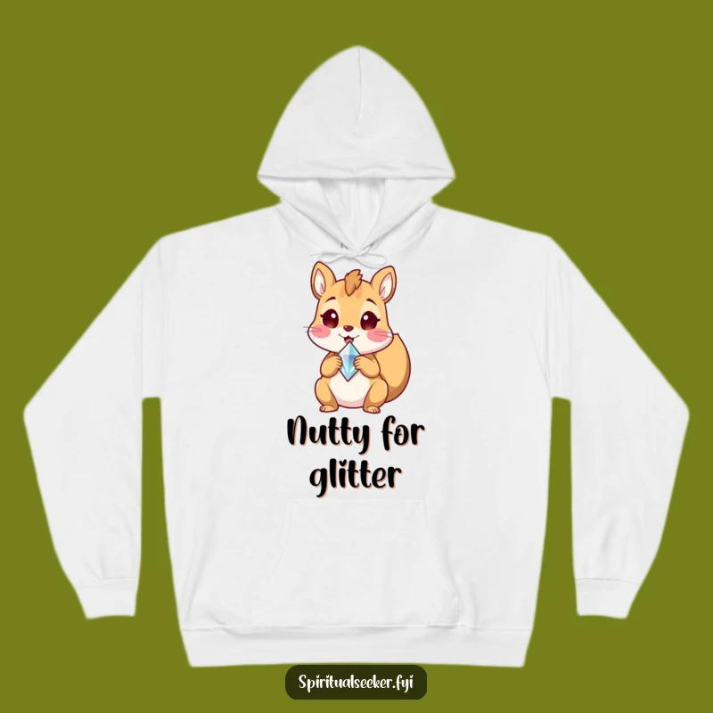Cozy Funny Squirrel Hoodie: Snuggle Up with Your Crystal Treasure