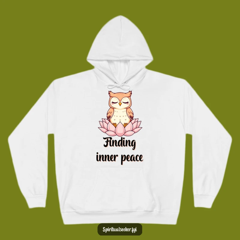 Funny Kawaii Owl Zen Hoodie - Cozy Meditating Character, Ultimate Funny Gift