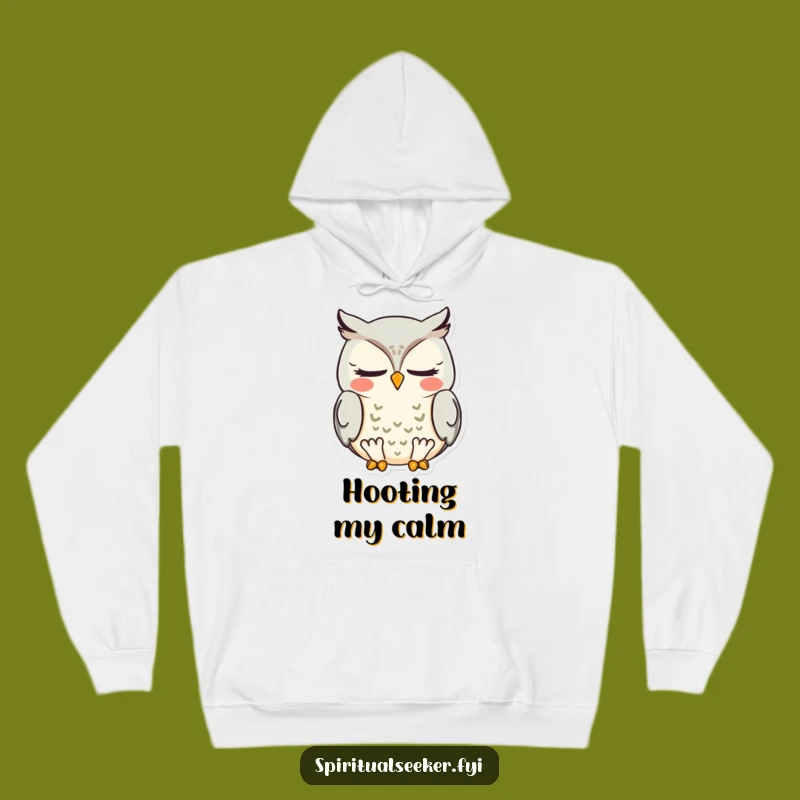 Funny Meditating Owl Hoodie: Cozy Zen Master, Warm Humor Gift
