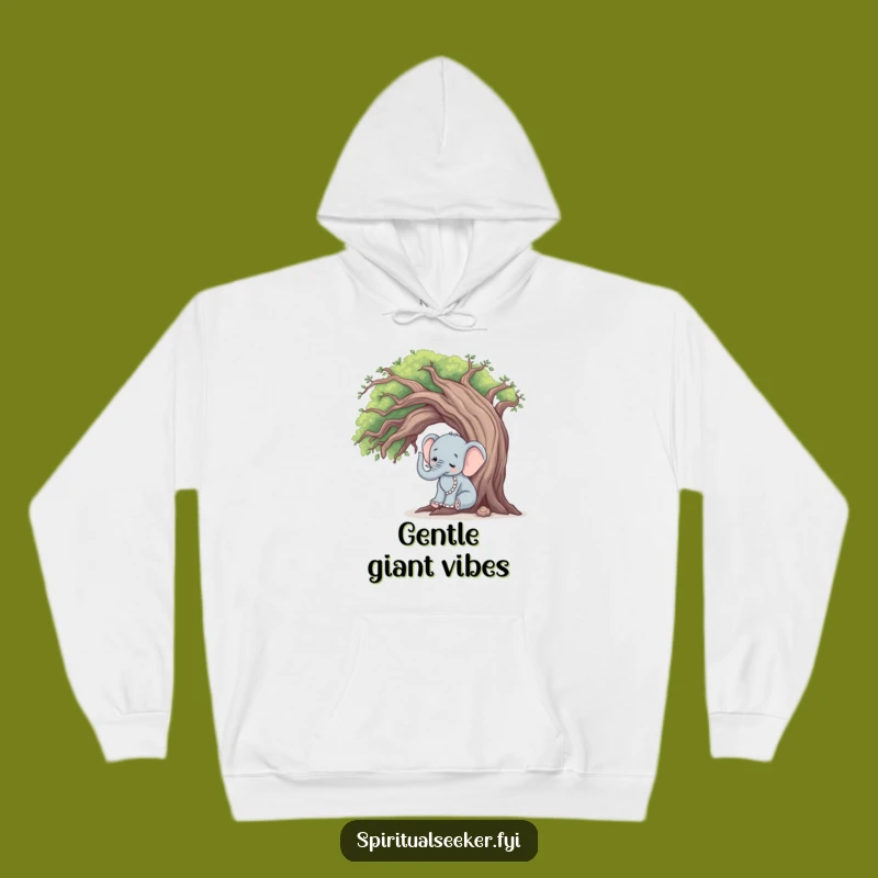 Funny Elephant Tree Hugger Hoodie: Cozy & Peaceful Gear for Nature Lovers Gift