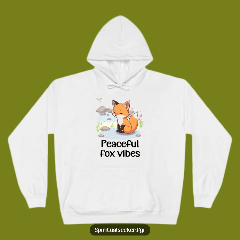 Funny Serene Fox Hoodie: Cozy Woods, Warm Nature Humor