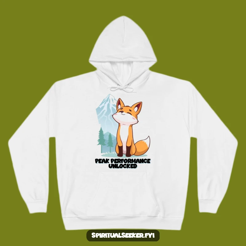 Funny Fox Mountain Peak Hoodie: Cozy Determined Fox Sweatshirt, Great Funny Gift