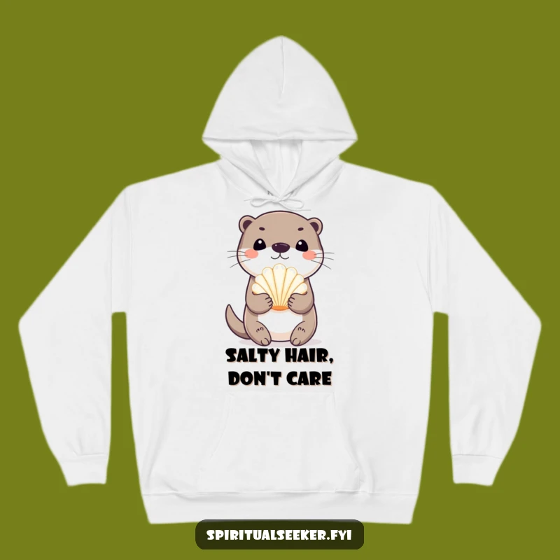 Funny Playful Otter Hoodie: Cozy Beach Vibes, Ultimate Funny Gift Idea!