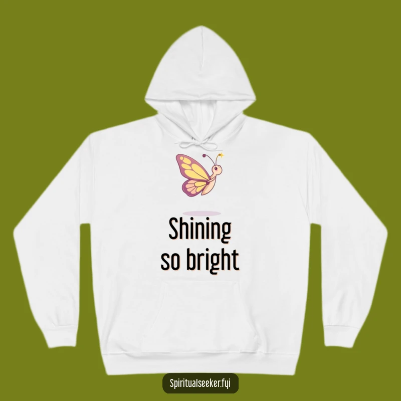 Funny Hoodie: Dancing Butterfly in Light, a Cozy Whimsical Humorous Gift