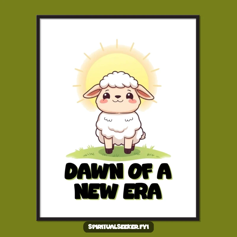 Free Printable Hopeful Sheep Dawn Wall Art: Funny Downloadable Decor Gift