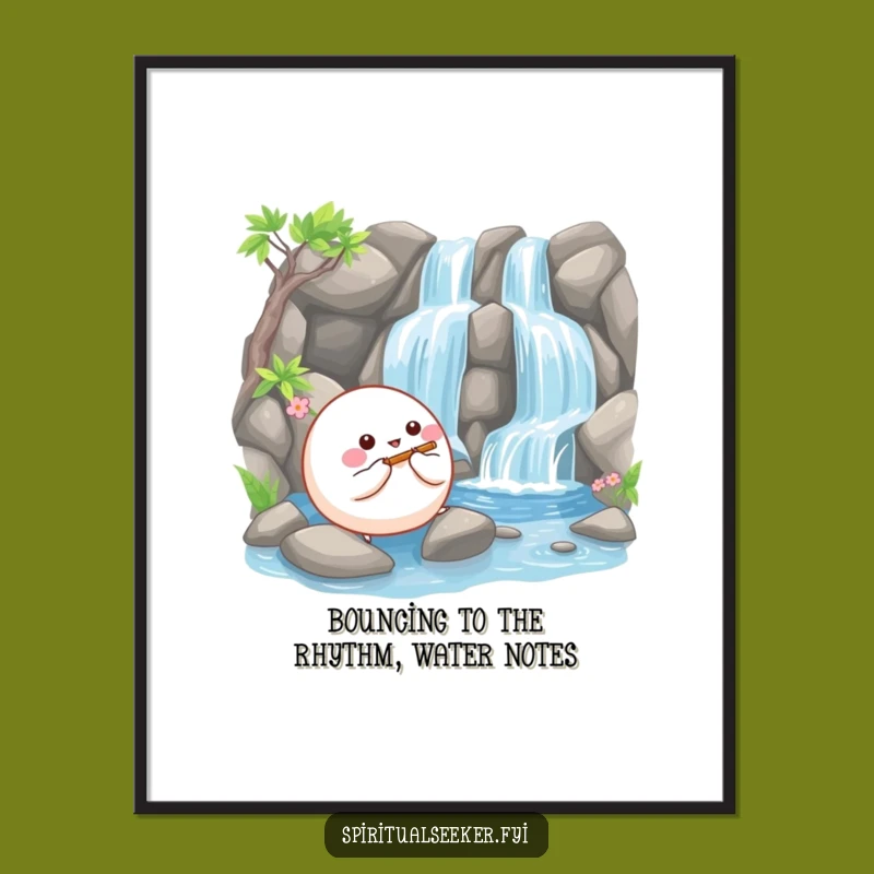 Free Printable Wall Art: Bouncy Ball's Flute Melody - Funny Downloadable Serene Decor!