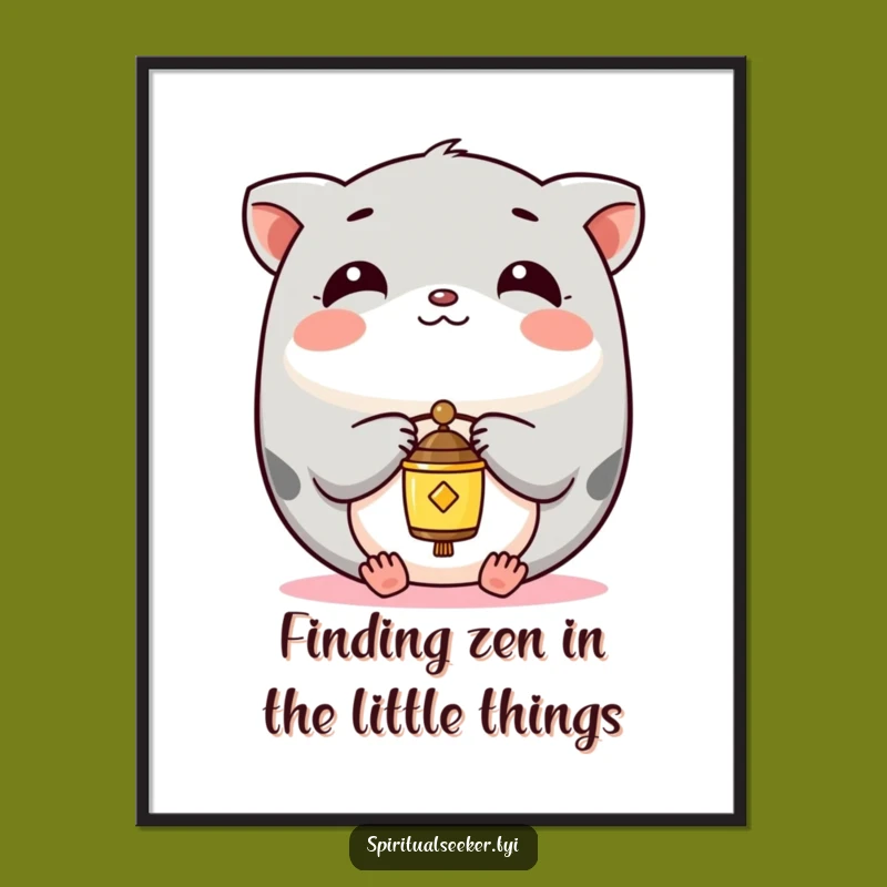 Free Printable Wall Art: Serene Kawaii Chime - Funny Downloadable Decor!