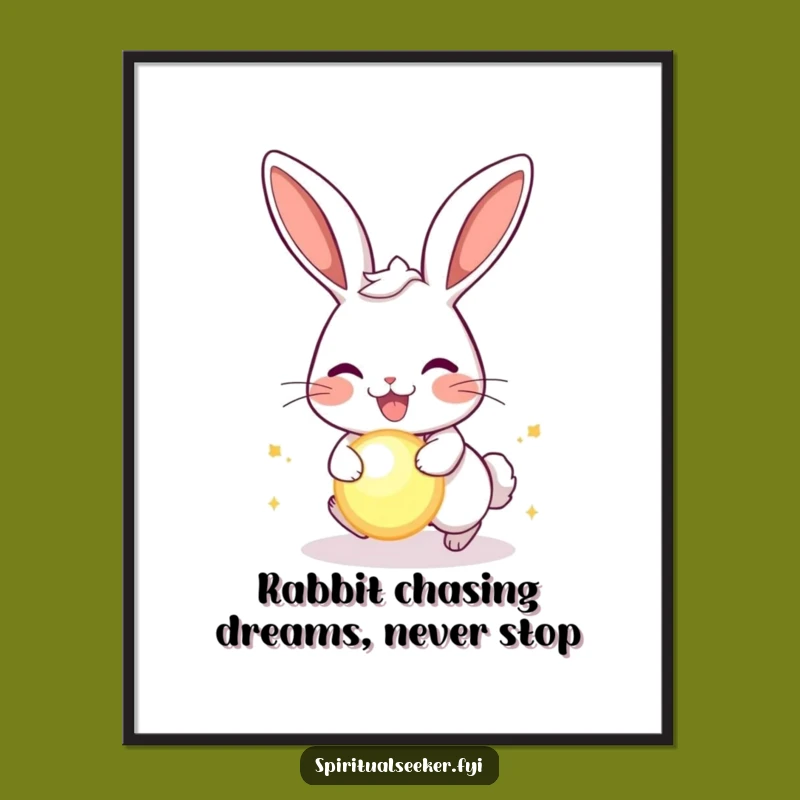 Funny Free Printable Rabbit Wall Art - Joyful Orb Hunter Downloadable Decor