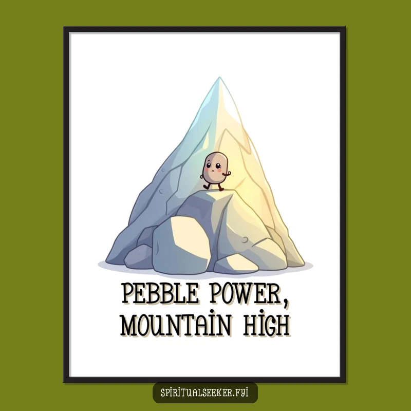 Free Printable Wall Art: Pebble's Crystal Climb - Funny Downloadable Motivational Decor!